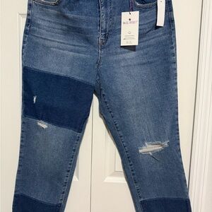 Gloria Vanderbilt Women's Blue Patch Boyfriend Jeans